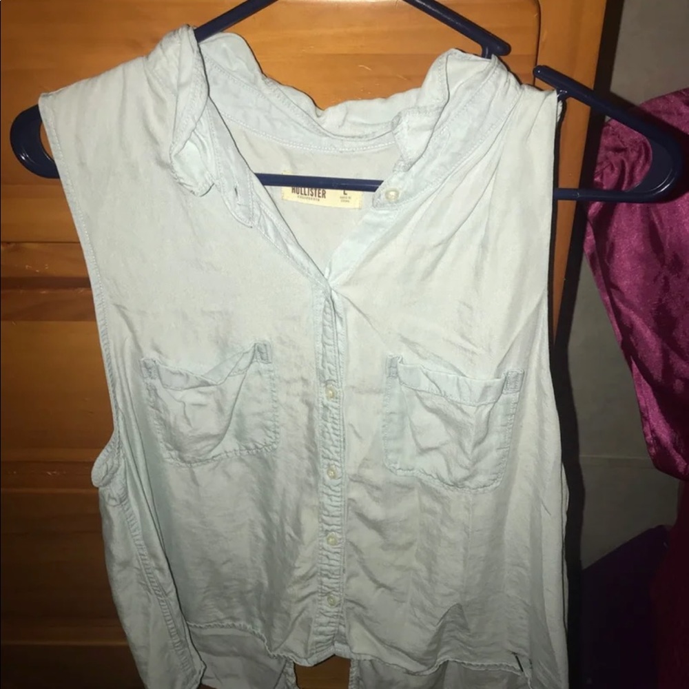Hollister Opened Back Button Up Tank - image 1